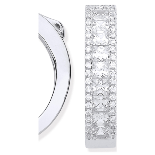 Silver Princess & Round Cz Hoop