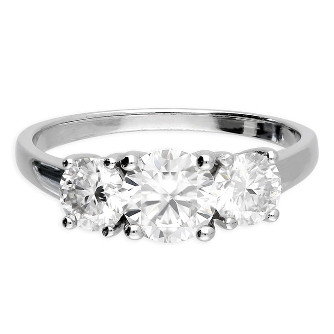 Moissanite Triple Cluster Ring