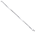 Silver Princess Cut Rubover Tennis Bracelet