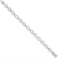Silver Baguette Link Bracelet