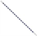 Silver Sapphire Tone Tennis Bracelet