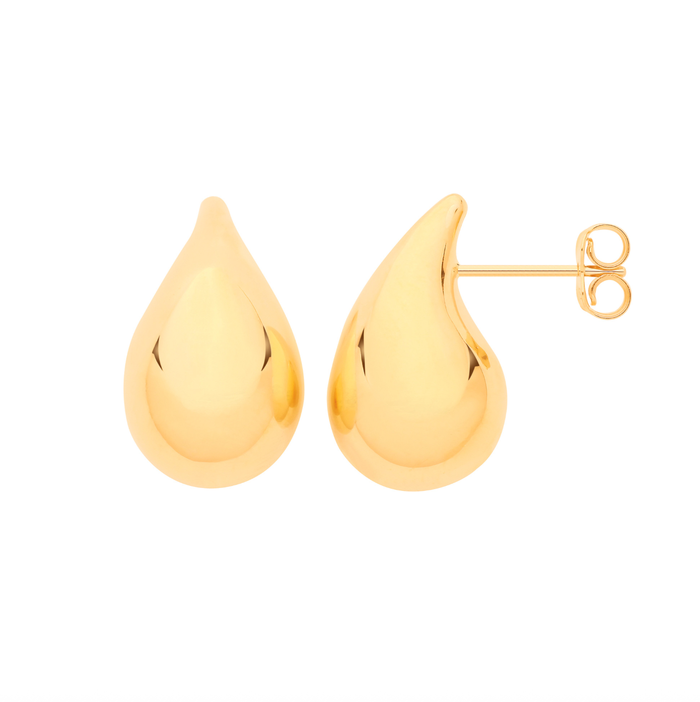 Gold Teardrop Studs