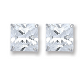 Princess Cut Stud Earrings