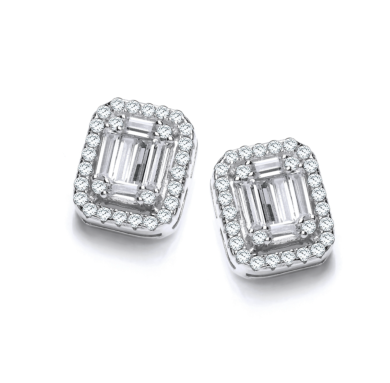 Baguette CZ Studs