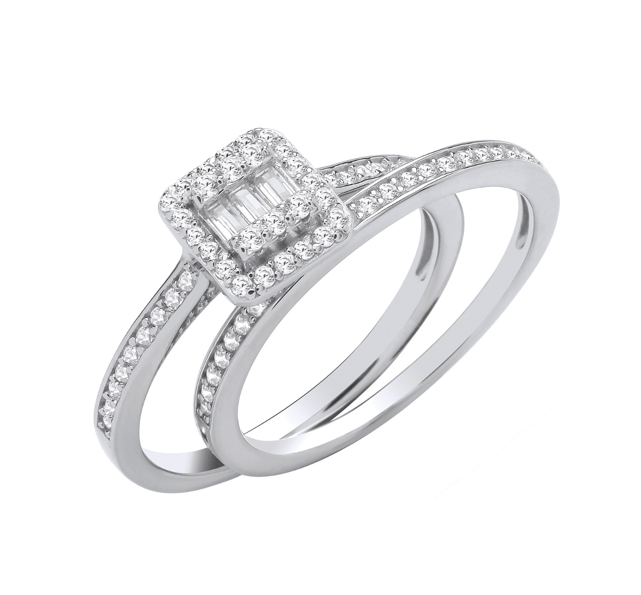Silver Full Eternity CZ Ring
