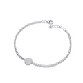 Silver Pave Round Bracelet