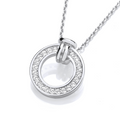 Circle CZ Pendant Necklace
