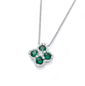 Green Four Leaf Clover Necklace