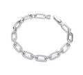 Rectangle Link CZ Bracelet