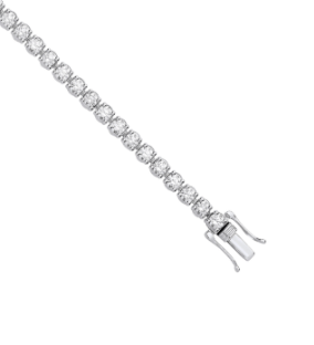 9ct White Gold 3.00ctw Lab Grown Diamond Tennis Bracelet IGI Certified