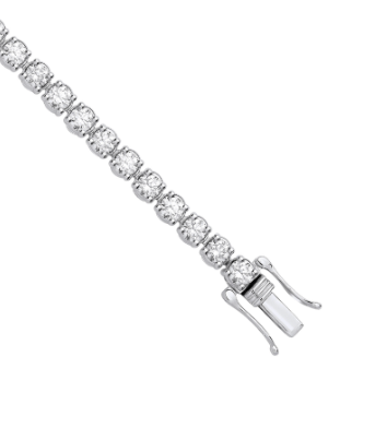 9ct White Gold 10.00ctw LAB GROWN Diamond Tennis Bracelet IGI Certified