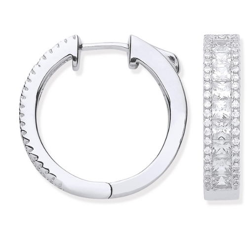 Silver Princess & Round Cz Hoop