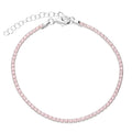 Pink Cubic Zirconia Tennis Bracelet